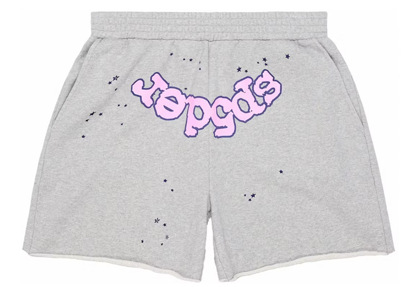 Sp5der OG Web Logo Sweat Short Heather Grey