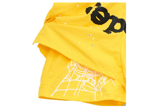 Sp5der OG Web Double Layer Short Yellow