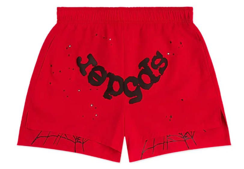 Sp5der OG Web Double Layer Short Red