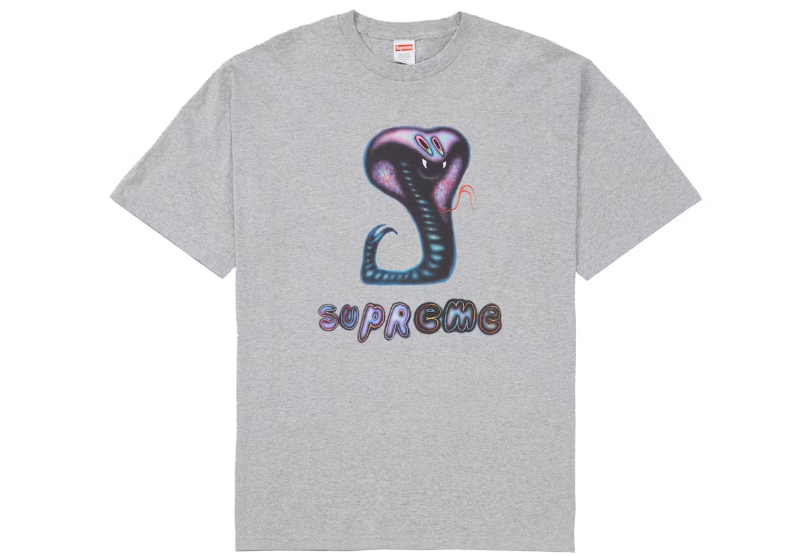 Supreme Snake Tee Heather Grey