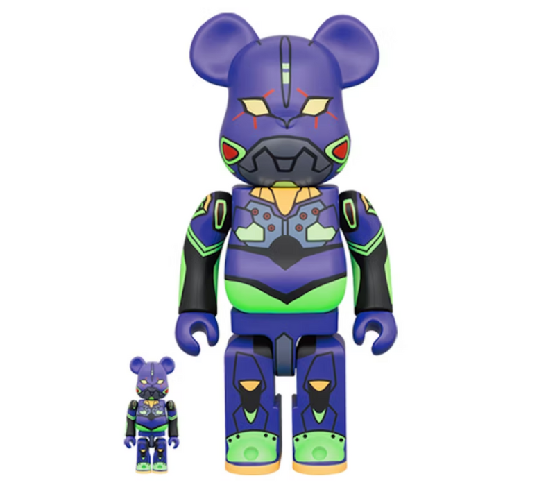 Bearbrick Evangelion Unit 1 (New Paint Version) 100% & 400% Set