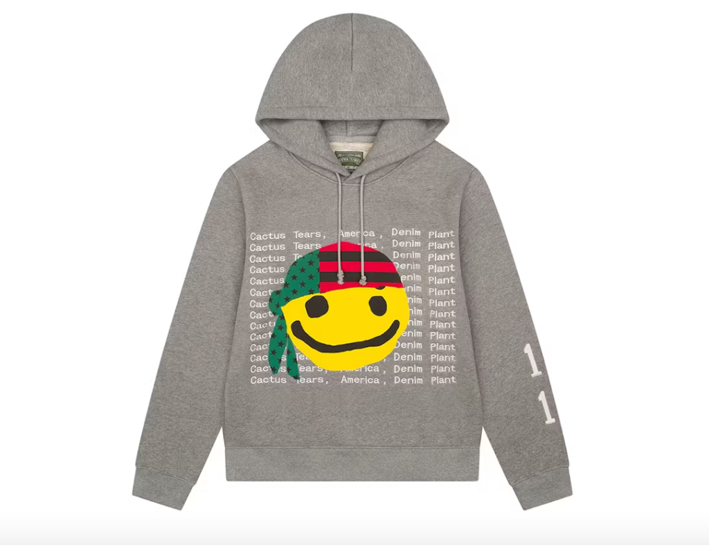 Denim Tears x CPFM Cactus Tears Hoodie Grey