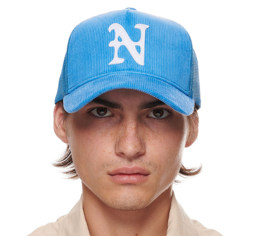 NAHMIAS - "N" Corduroy Trucker Hat (Light Blue)