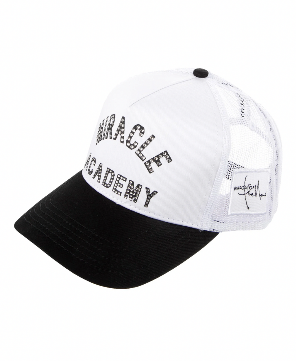 NAHMIAS - Miracle Academy Crystal Trucker Hat (White/Black)