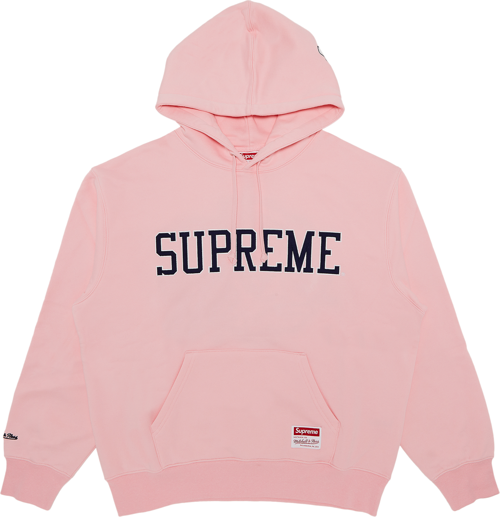 Supreme Mitchell & Ness NCAA Hooded Sweatshirt Pink