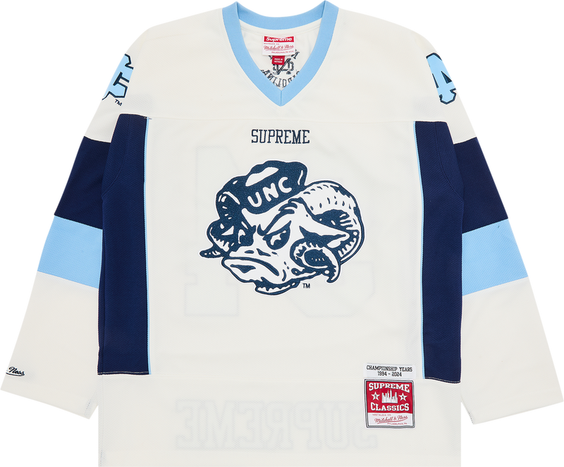 Supreme x Mitchell & Ness NCAA Hockey Jersey 'White'