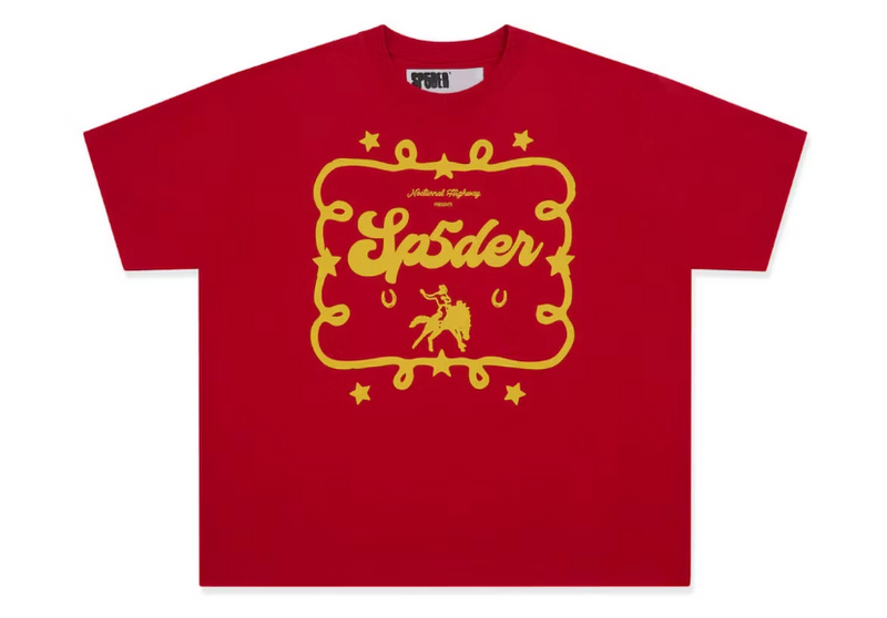 Sp5der Rodeo Poster Tee Red