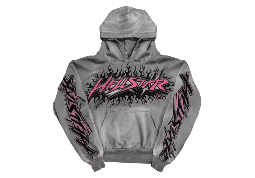 Hellstar Future Flame Hoodie Grey