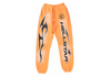 Hellstar Fire Orange Closed Elastic Bottom Sweatpants Orange Dye