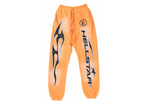 Hellstar Fire Orange Closed Elastic Bottom Sweatpants Orange Dye