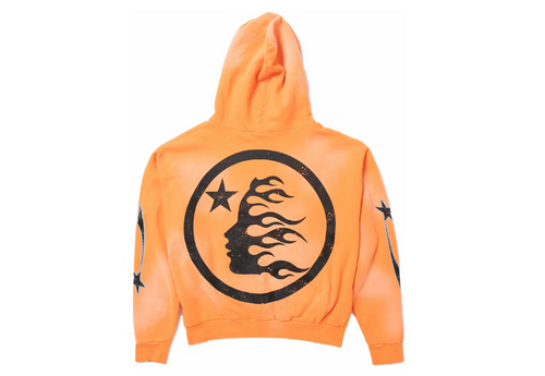 Hellstar Fire Orange Hoodie Orange Dye