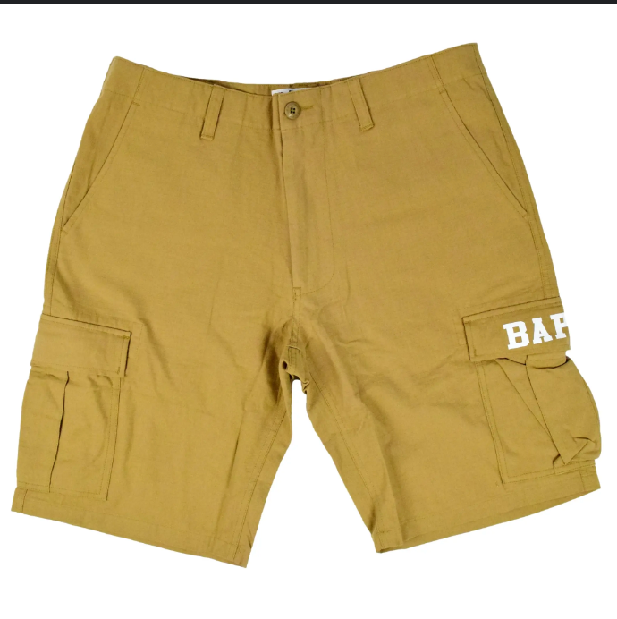 Bape Embroidered Cargo Shorts Khaki