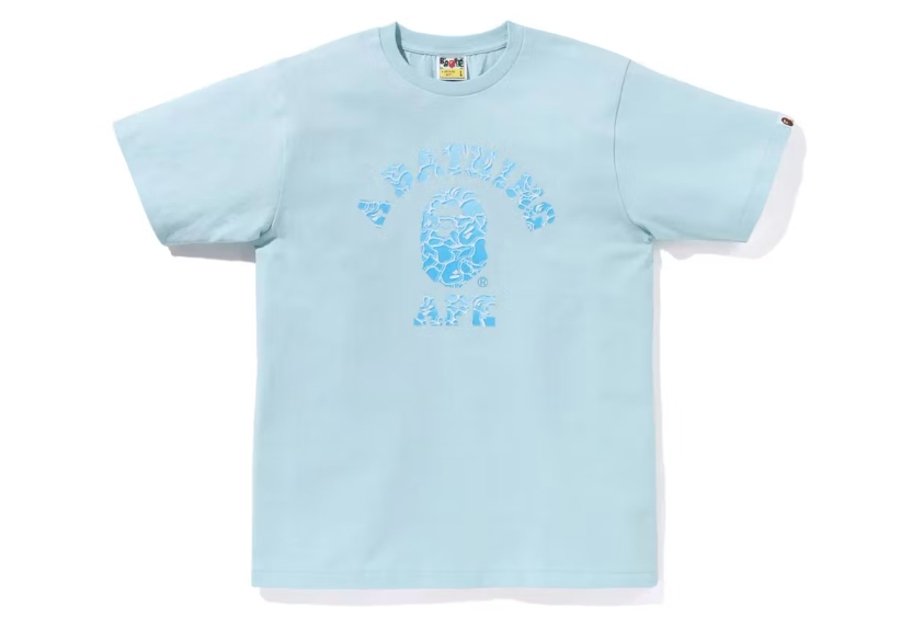 BAPE ABC Sea Surface Camo College Tee Sax