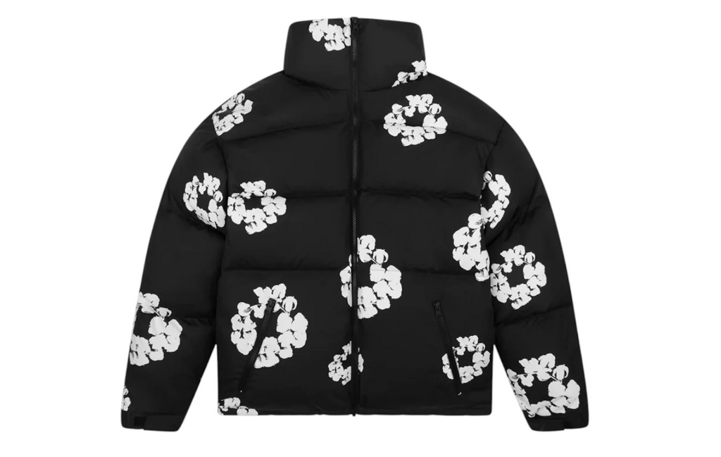 Denim Tears Cotton Wreath Puffer Jacket 'Black'