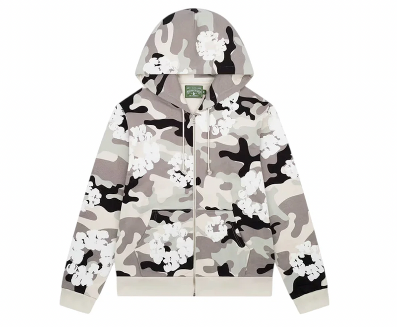 Denim Tears The Cotton Wreath Zip Sweatshirt 'White Camo'