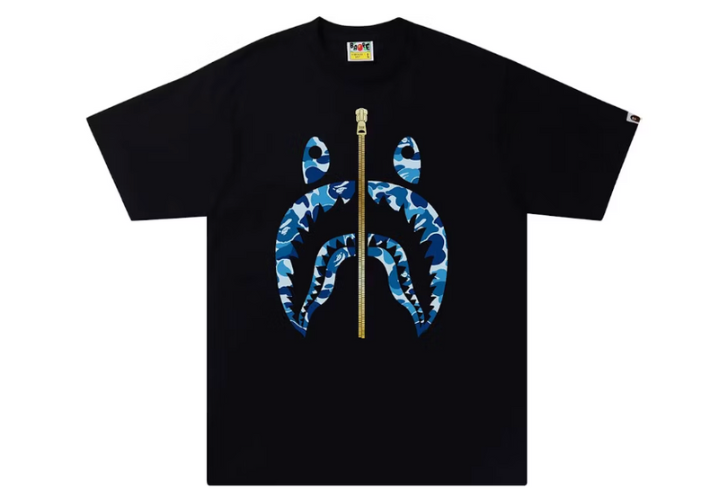 BAPE ABC Camo Shark Tee Black/Blue (SS22)