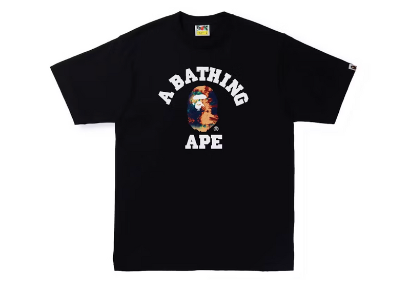 BAPE Tie Dye College Tee Black/Navy