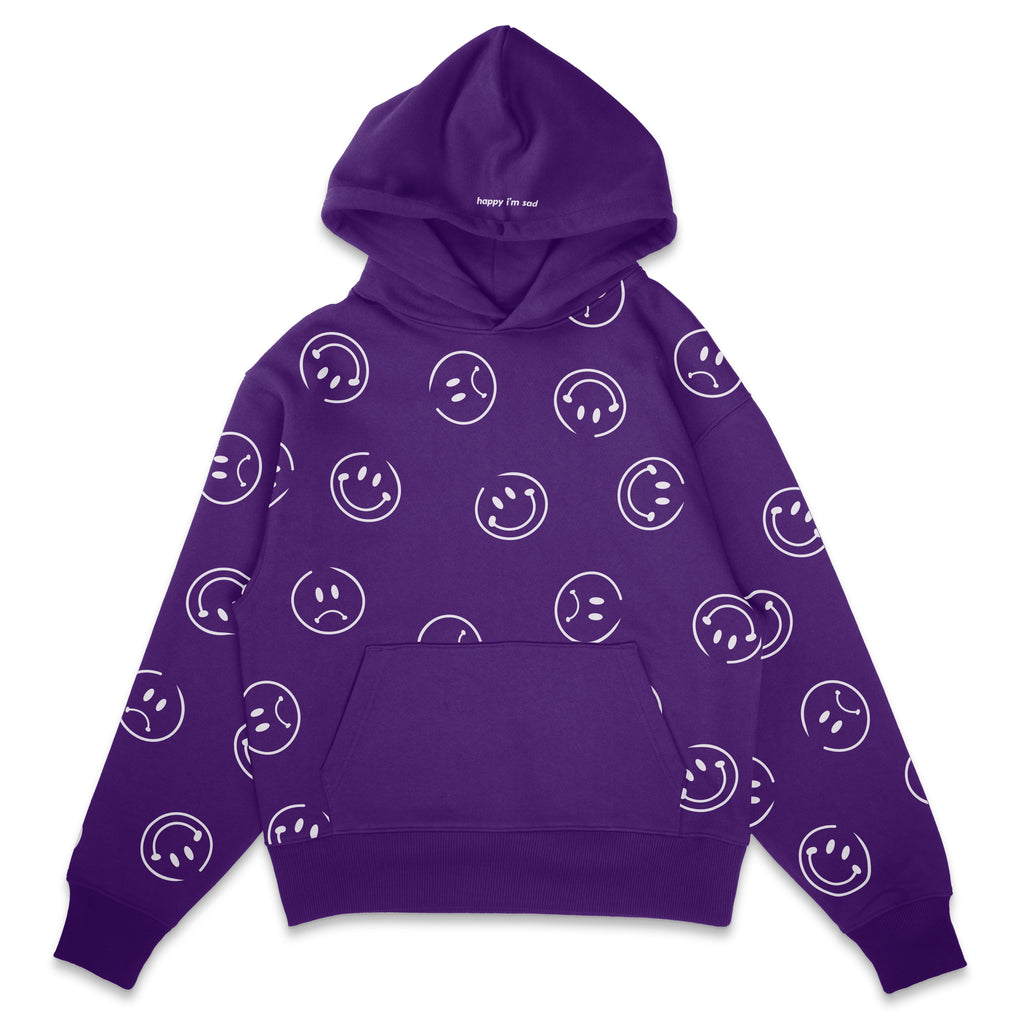 Happy I'm Sad - Mixed Emotions Hoodie (Purple)