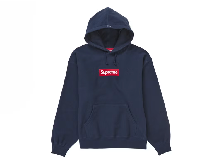 Supreme Box Logo Hooded Sweatshirt Sweatshirt (FW24) Navy