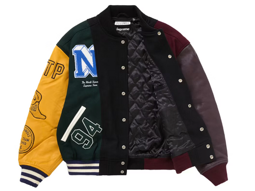 Supreme MM6 Maison Margiela Split Varsity Jacket Multicolor