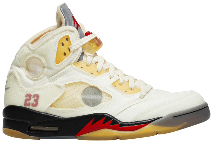 Off-White x Air Jordan 5 SP 'Sail' (6L/5R) - DH8565 100