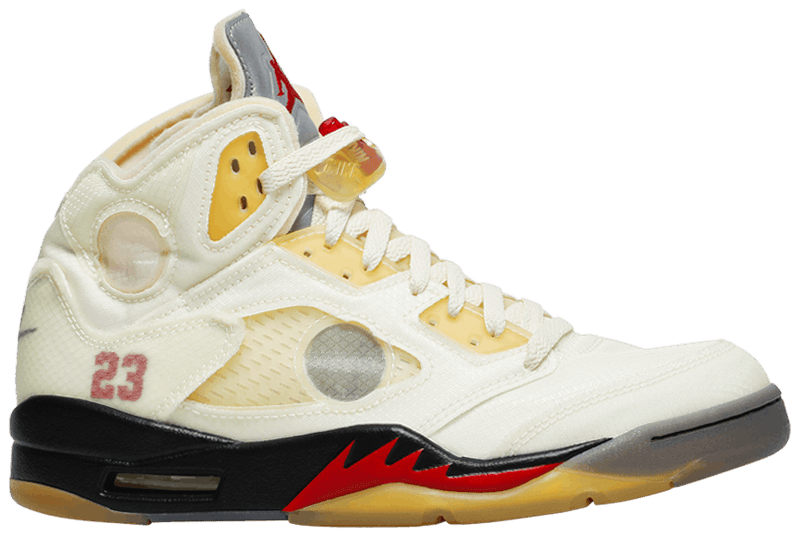 Off-White x Air Jordan 5 SP 'Sail' (6L/5R) - DH8565 100