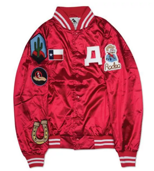 Travis Scott A-Team Varsity Jacket Red