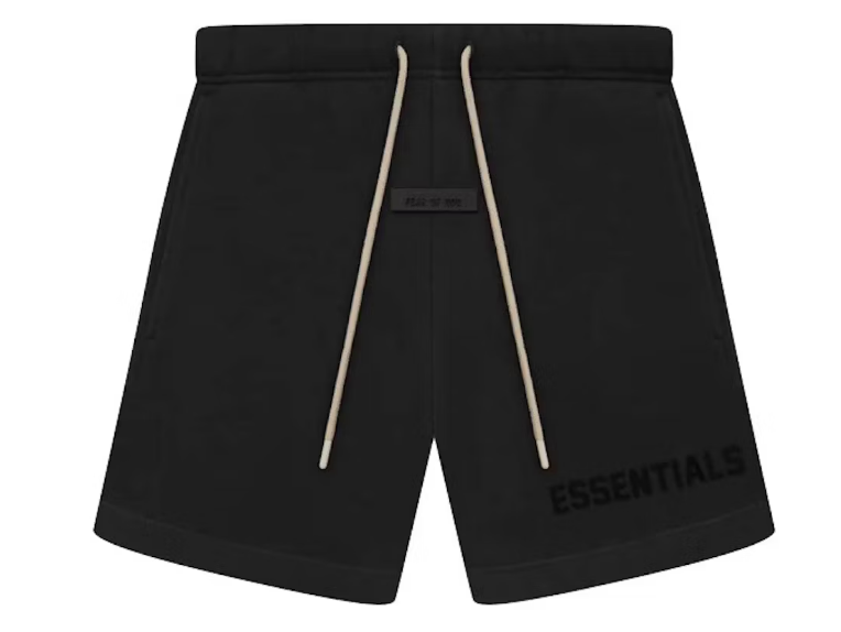 Fear of God Essentials Cream Drawstring Sweatshort Jet Black