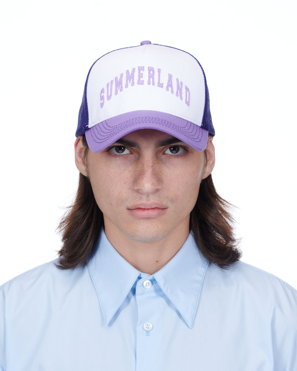 NAHMIAS Summerland Trucker Hat - Purple/White