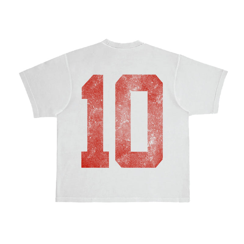 UN 10 Year Tee (white/red)