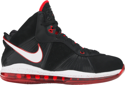 Red and black lebron 8 on sale