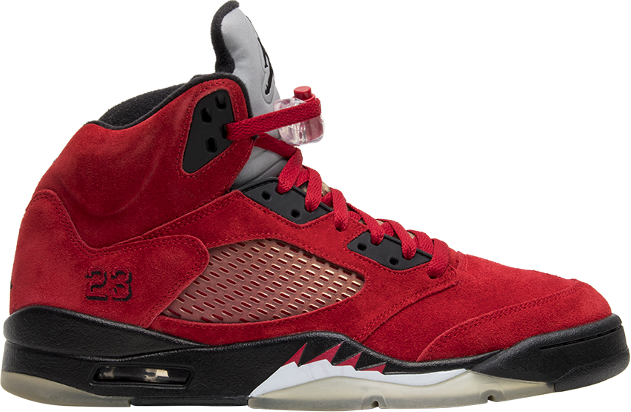 Jordan 5s red deals suede