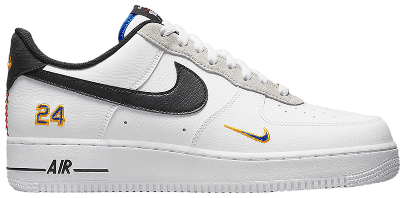 Nike air force one silver swoosh hotsell