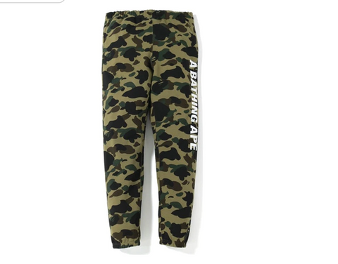 BAPE 1st Camo Side Logo Slim Sweatpants Green – Urban Necessities