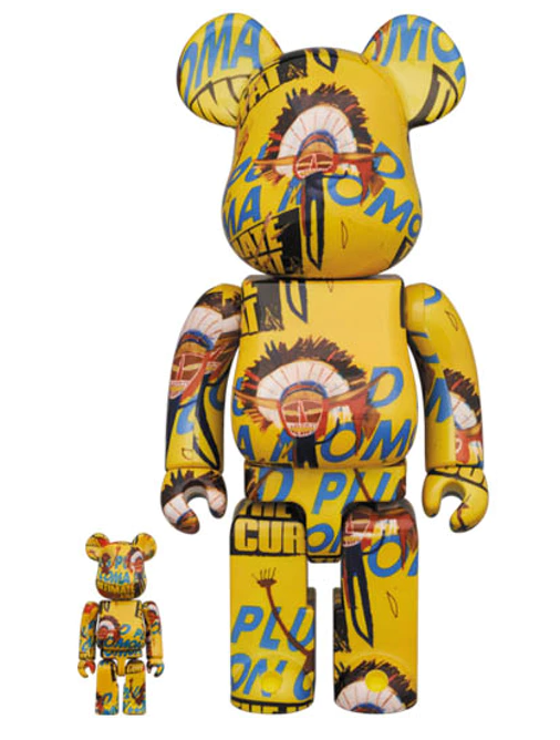 Bearbrick Andy Warhol x Jean-Michel Basquiat #3 100% & 400% Set