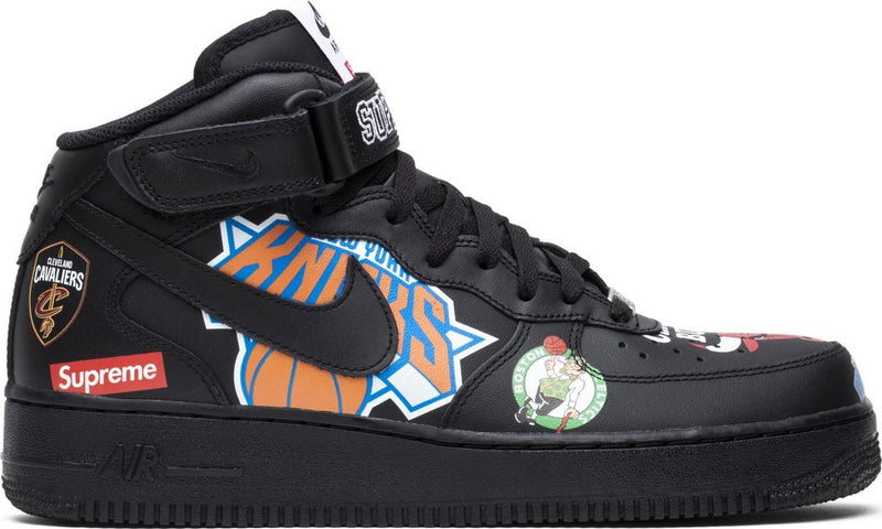 Supreme x NBA x Air Force 1 Mid 07 'Black' - AQ8017 001