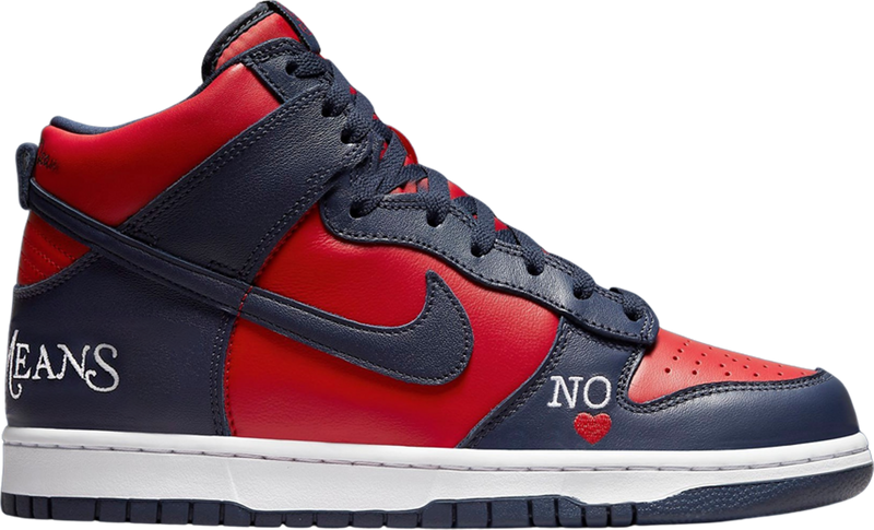 Supreme x Dunk High SB 'By Any Means - Red Navy' - DN3741 600