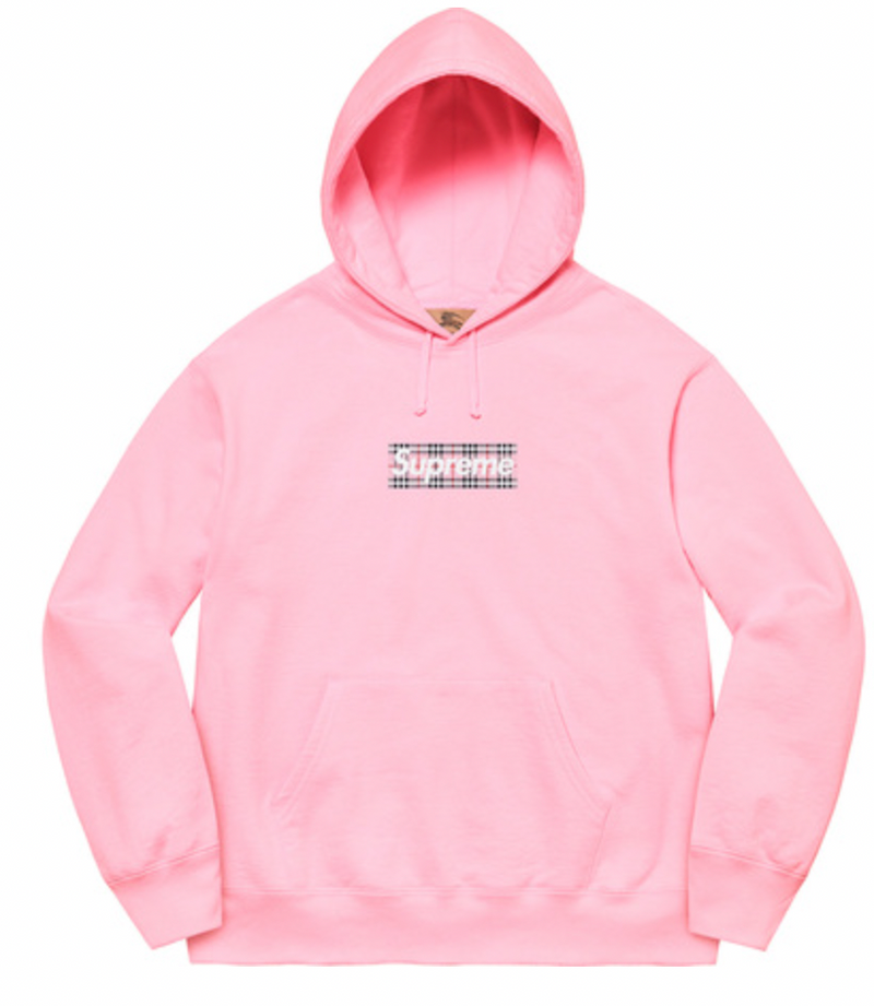Supreme pink best sale hoodie