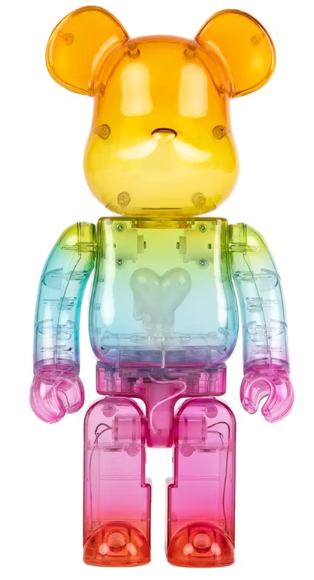 Bearbrick x Emotionally Unavailable Gradient Heart 1000% Multi