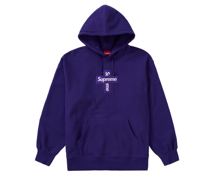 Supreme Cross Box Logo Hooded Sweatshirt Purple – Urban Necessities