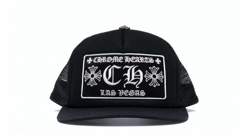 Chrome Hearts CH Las Vegas Trucker Hat Black/Black