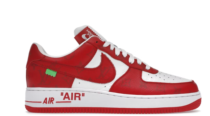 Louis Vuitton Nike Air Force 1 Low By Virgil Abloh White Red