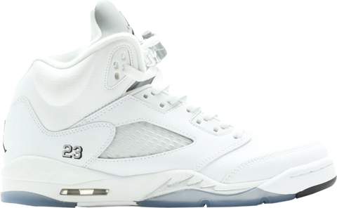 jordan 5 metallic white
