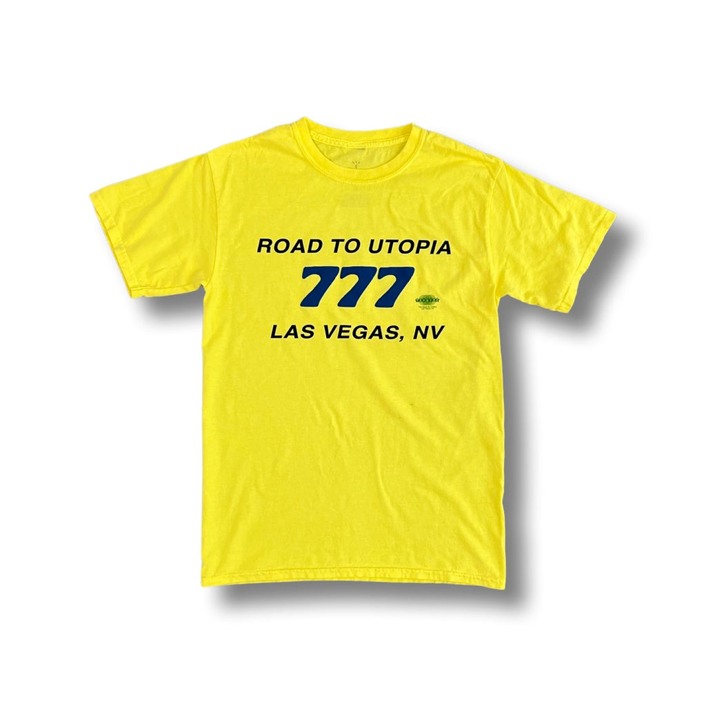 Travis Scott Las Vegas Road To Utopia 777 Yellow Tee
