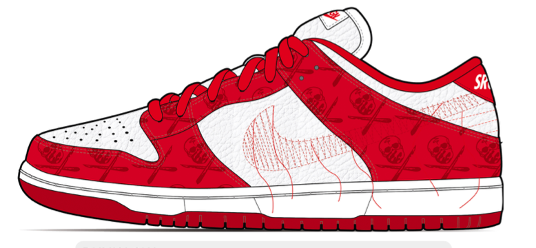 Dunk Low SB "SRGN Red" - SHOE SURGEON