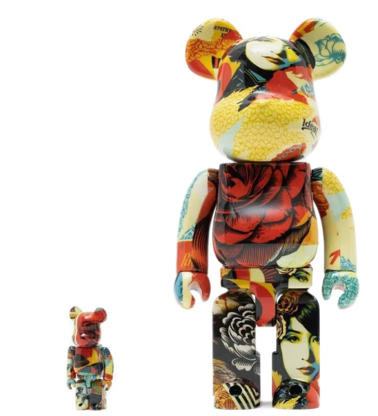 Bearbrick x Shepard Fairey Obey DesignerCon 2022 Exclusive 100% & 400% Set