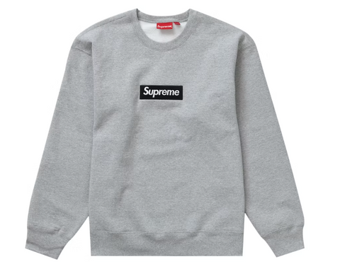 Supreme Box Logo Crewneck (FW22) Heather Grey – Urban Supreme Box Logo Crewneck (FW22) Heather Grey – Urban