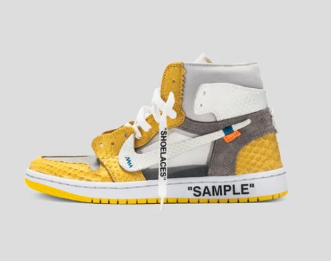 SRGN Air Jordan 1 Off White Lux Canary Yellow Urban Necessities