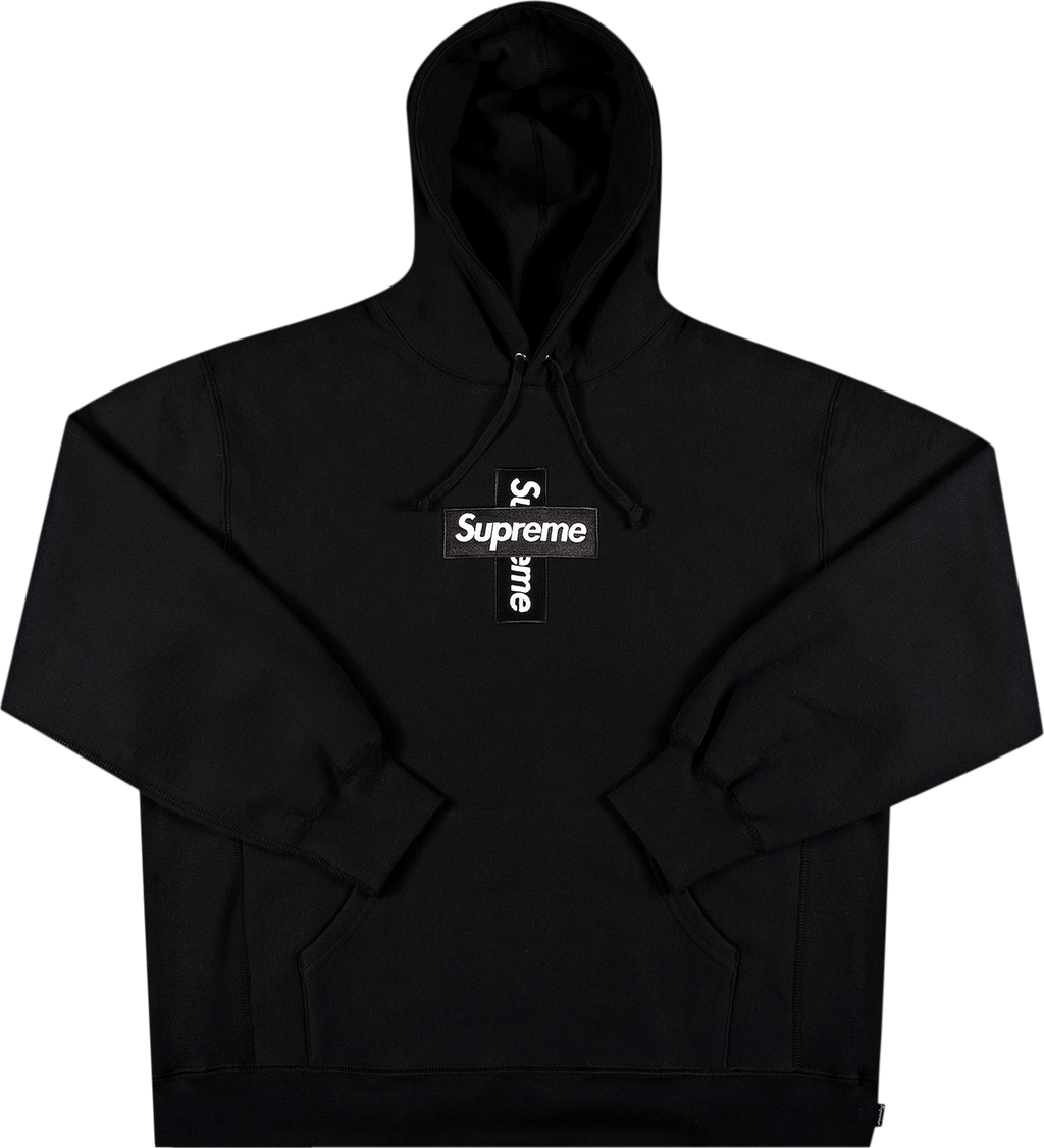 Supreme Cross Box Logo Hooded Sweatshirt 'Black' FW20