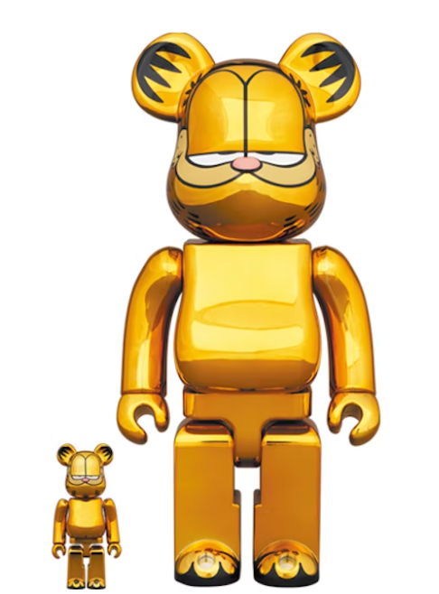 Bearbrick Garfield 100% & 400% Set Gold Chrome Ver. – Urban